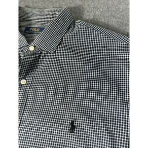 Ralph Lauren Black Gingham Check Long Sleeve Button Down‎ Dress Shirt XXL